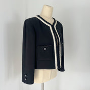 Chanel 2022 Cruise Black and White Silk Jacket
