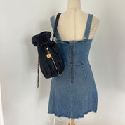 Chanel Coco Pleats Pleated Crumpled Calfskin Backpack