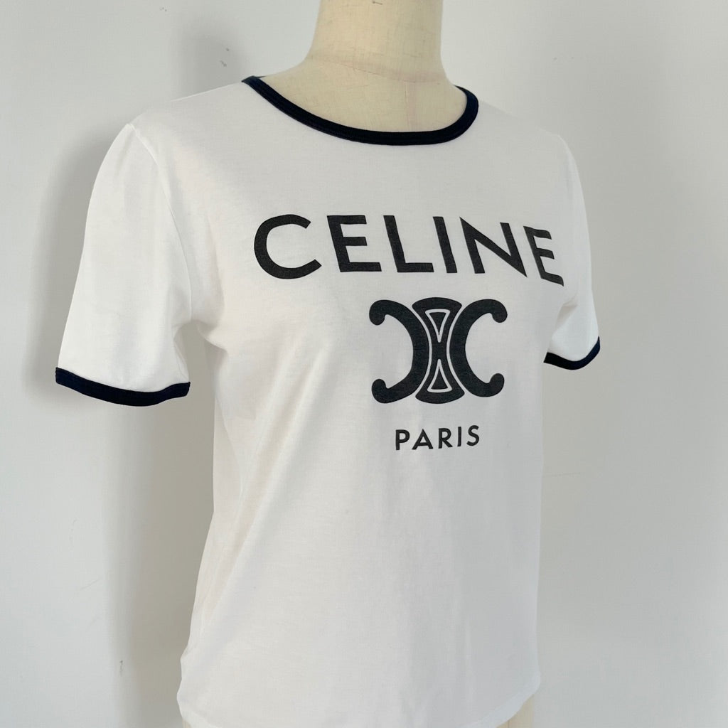 Celine Triomphe Classic T shirt in cotton jersey