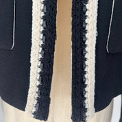 Chanel 2022 Cruise Black and White Silk Jacket