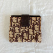 Christian Dior beige/brown flap vintage wallet
