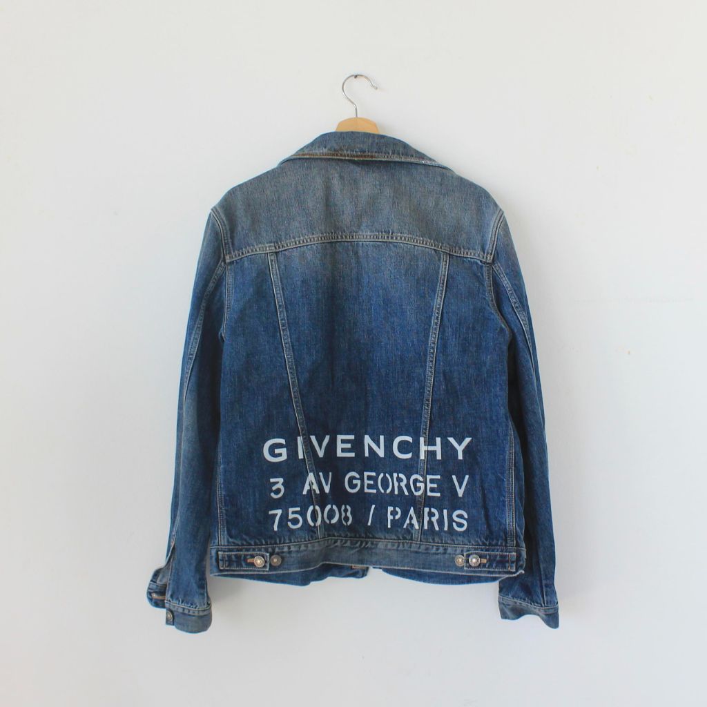 Givenchy logo print denim 2024 jacket