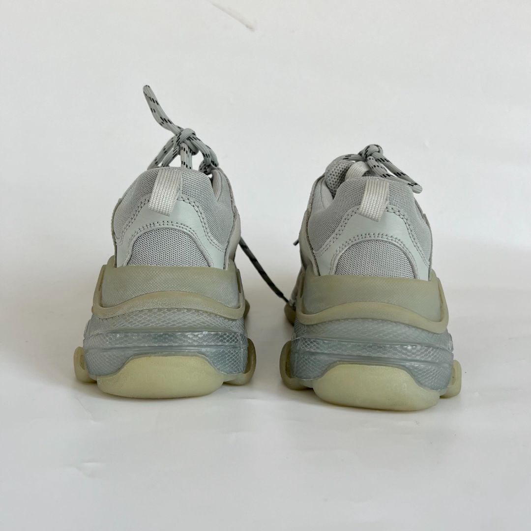 Balenciaga grey triple s lace up sneakers, size 39 - BOPF
