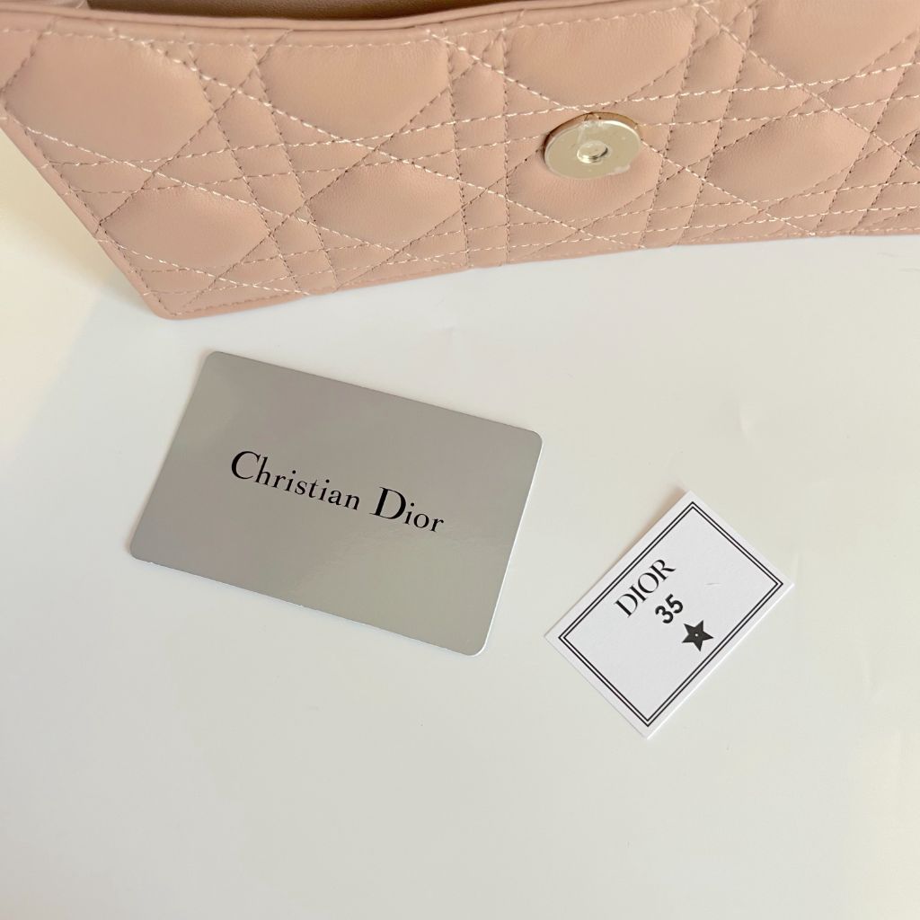 Dior Lady Dior top handle clutch bag