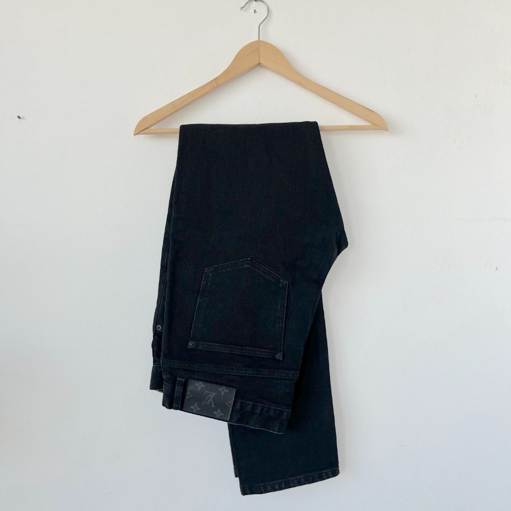 Louis Vuitton black straight leg mens denim pants