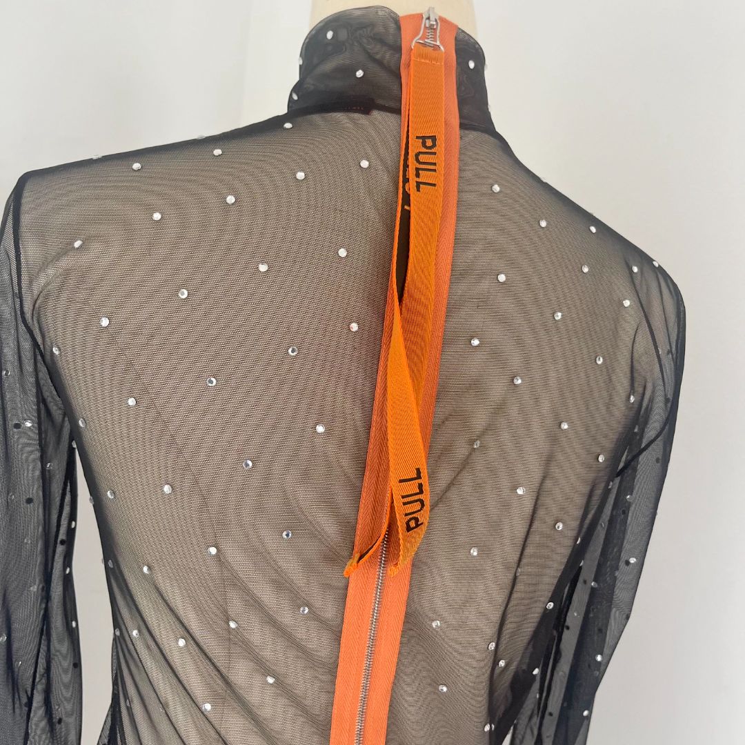 heron preston leather dress Fine Ribbed Mini Bodycon Dress In Black