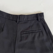 Versace black high waist wool blend mini shorts