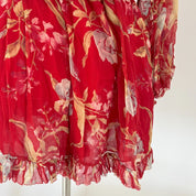 Zimmermann Red Floral Print Playsuit