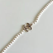 Chanel faux pearl long necklace