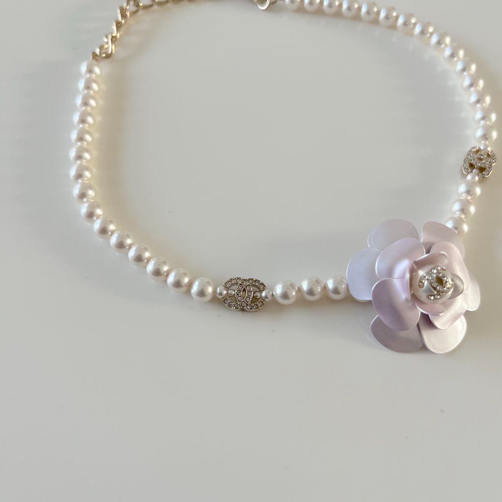 Chanel Faux Pearl Choker Necklace