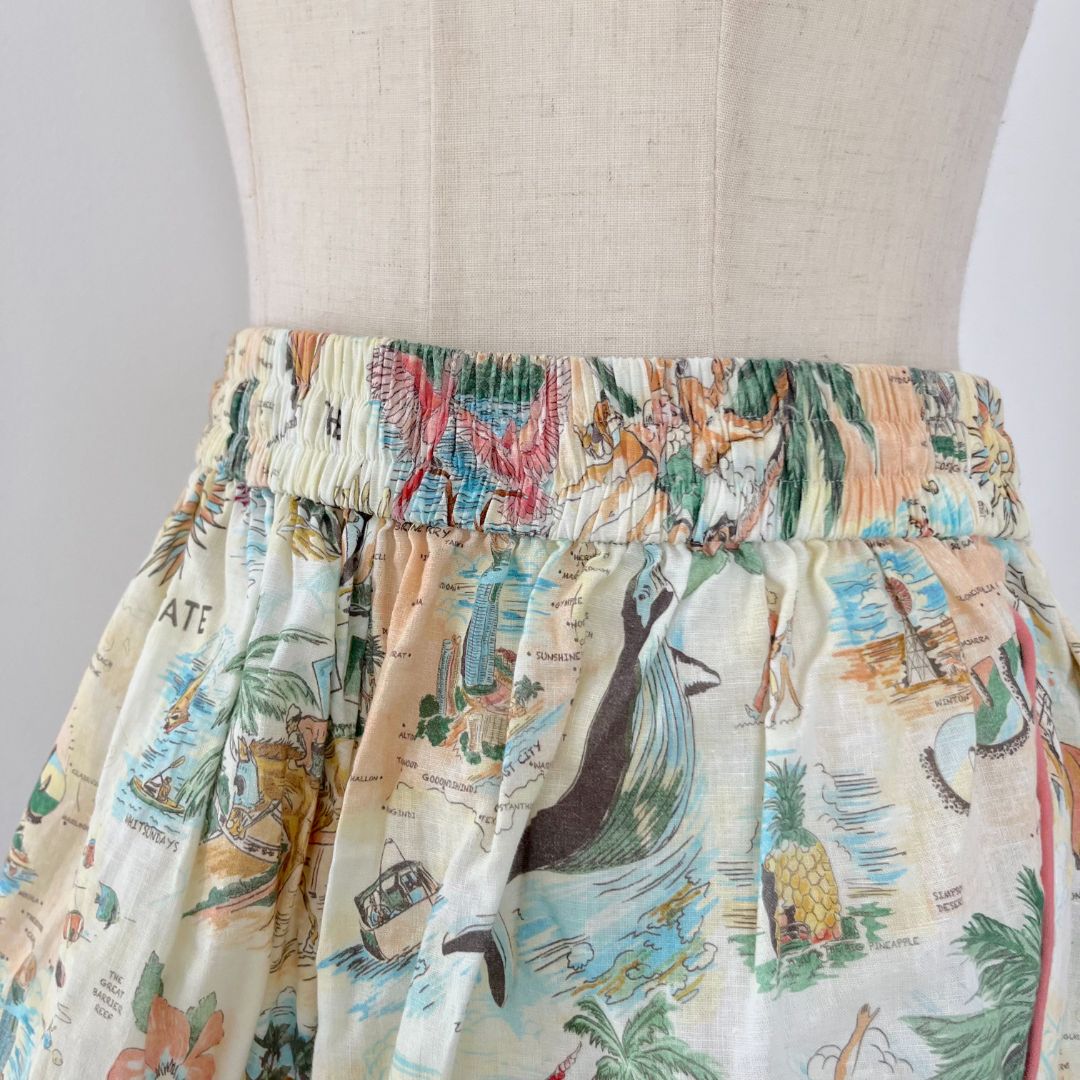 Zimmermann printed shorts with draw string