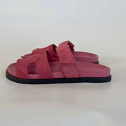 Hermès Suede Framboise Pink Chypre Sandals, 38