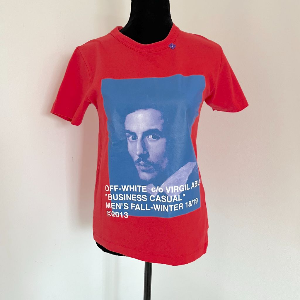 Off-White Business Casual Red T-shirt