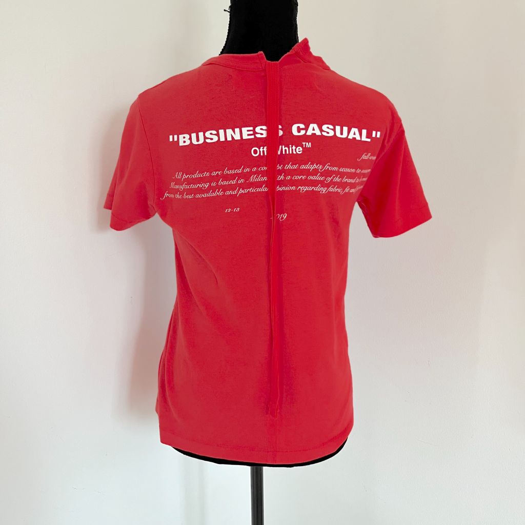 Off-White Business Casual Red T-shirt