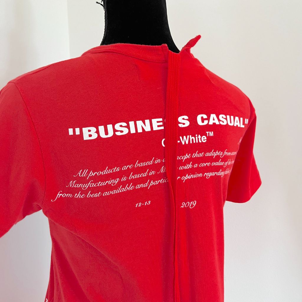 Off-White Business Casual Red T-shirt