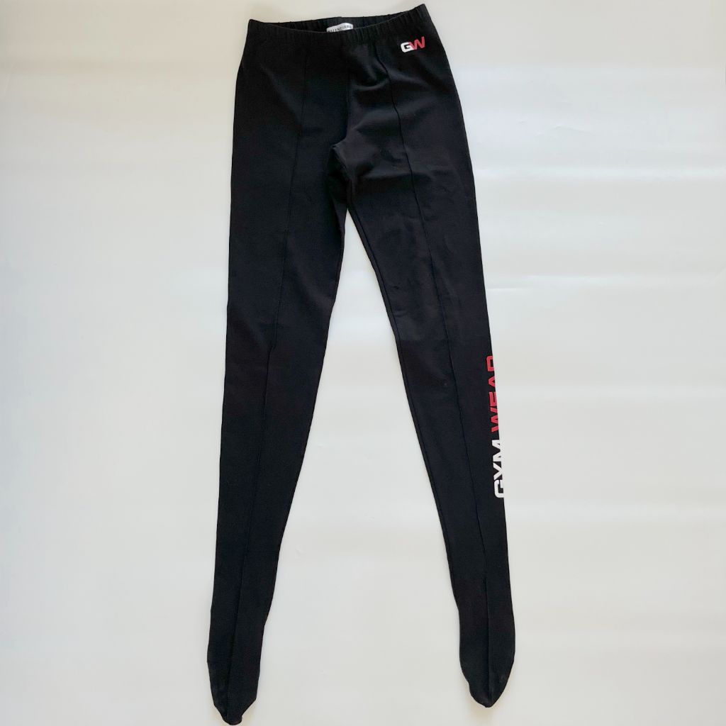 Balenciaga "Gym Wear" Black Cotton Leggings