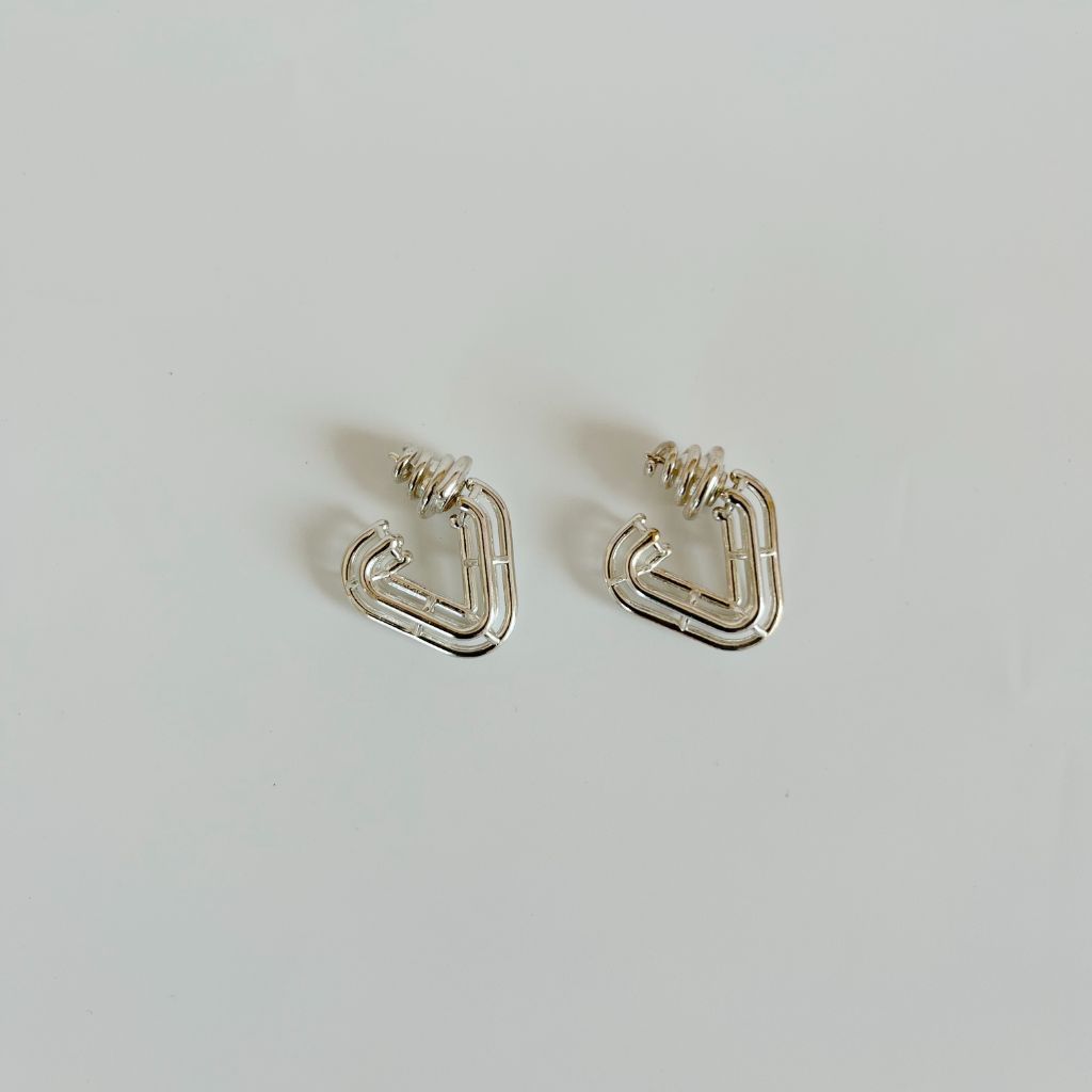 Bottega Veneta Triangle open-framework earrings
