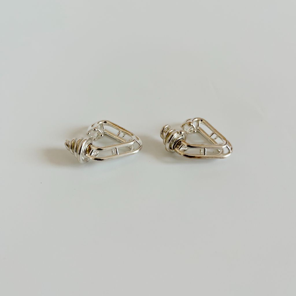 Bottega Veneta Triangle open-framework earrings