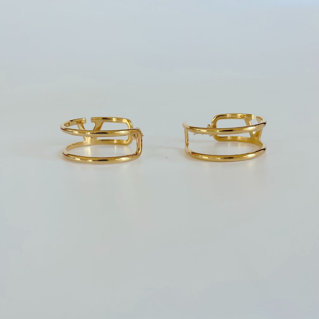 Valentino gold VLOGO hoop earrings