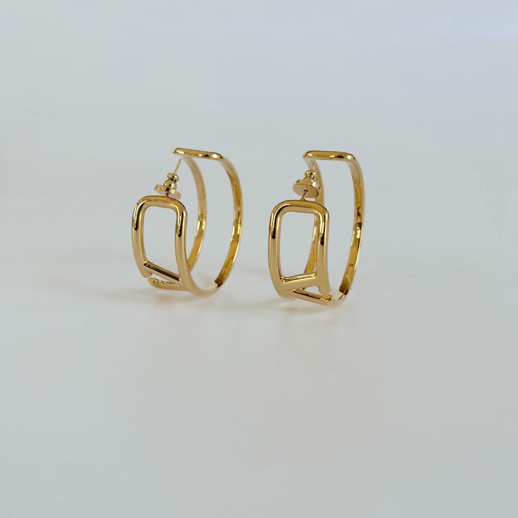 Valentino gold VLOGO hoop earrings