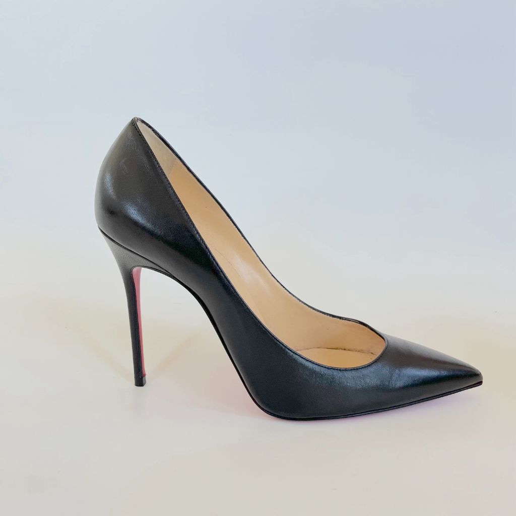 Christian Louboutin Black Patent Leather So Kate Pumps, 38.5