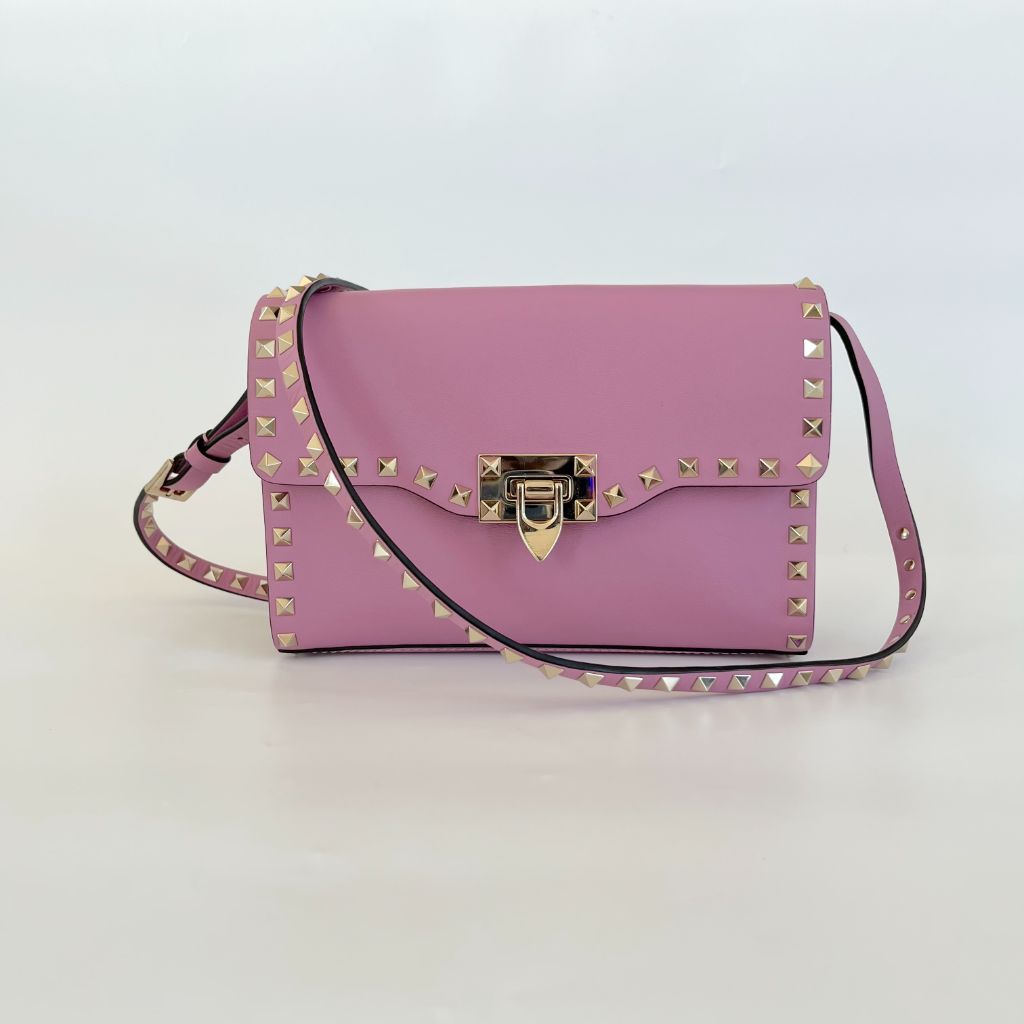 Pink Valentino Rockstud Flap Crossbody