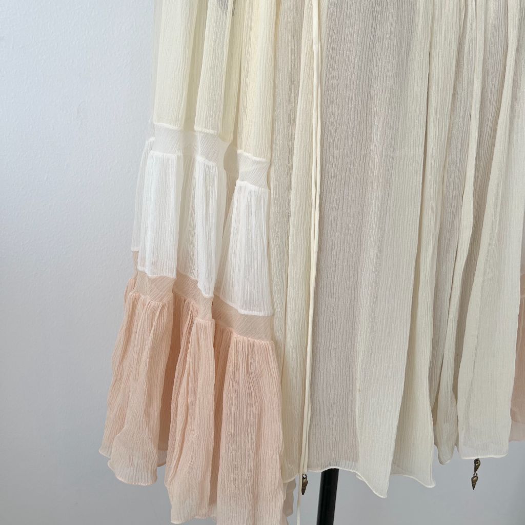 Chloe Pleated Oversized Tassel Top