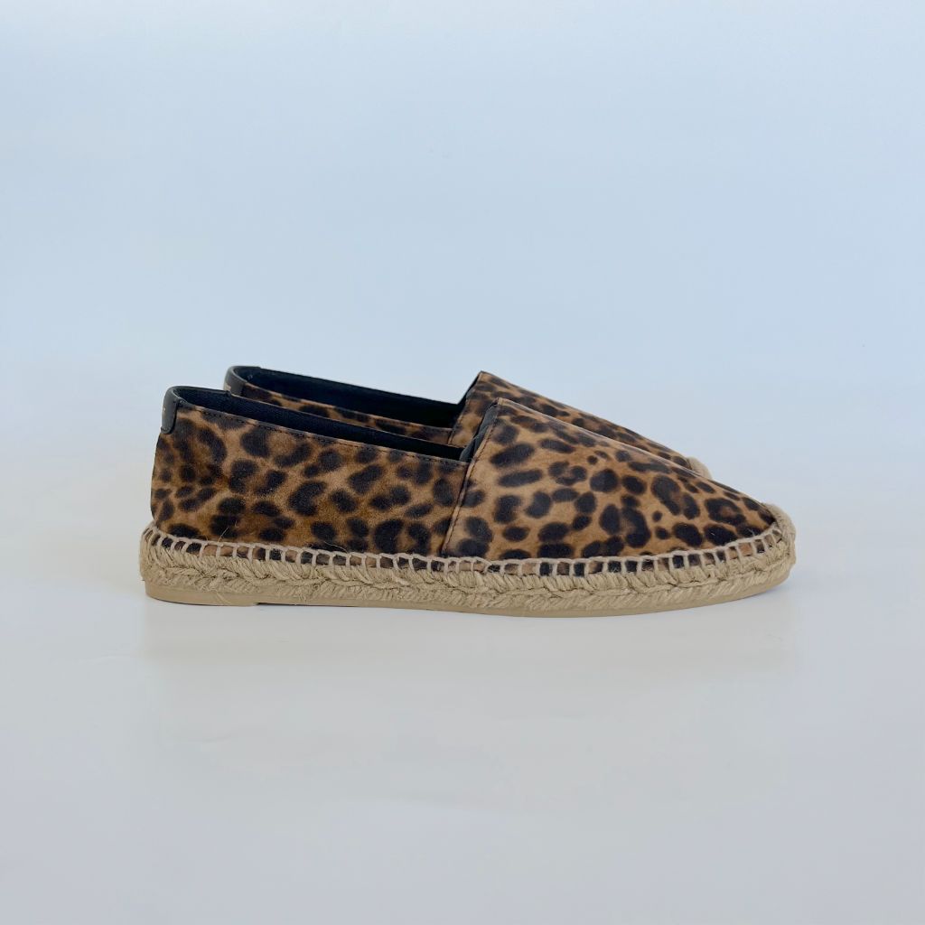 Saint Laurent leopard print espadrilles, 39