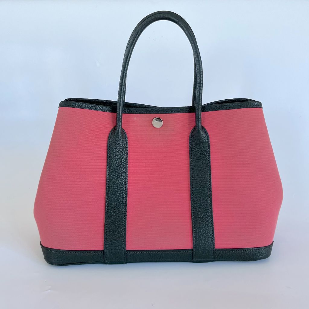 Hermes Canvas and Negonda Leather Garden Party TPM Bag