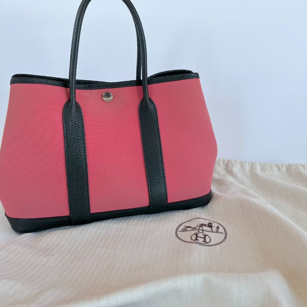 Hermes Canvas and Negonda Leather Garden Party TPM Bag