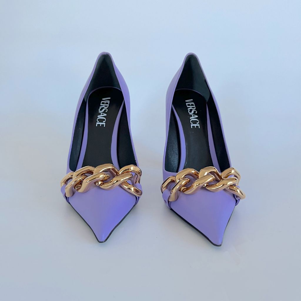 Versace Medusa chain pumps, 37.5