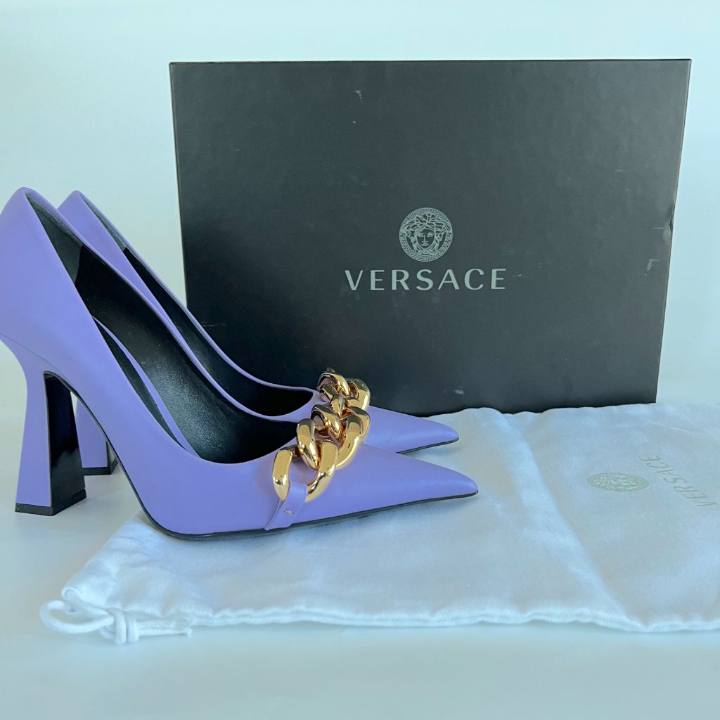 Versace Medusa chain pumps, 37.5