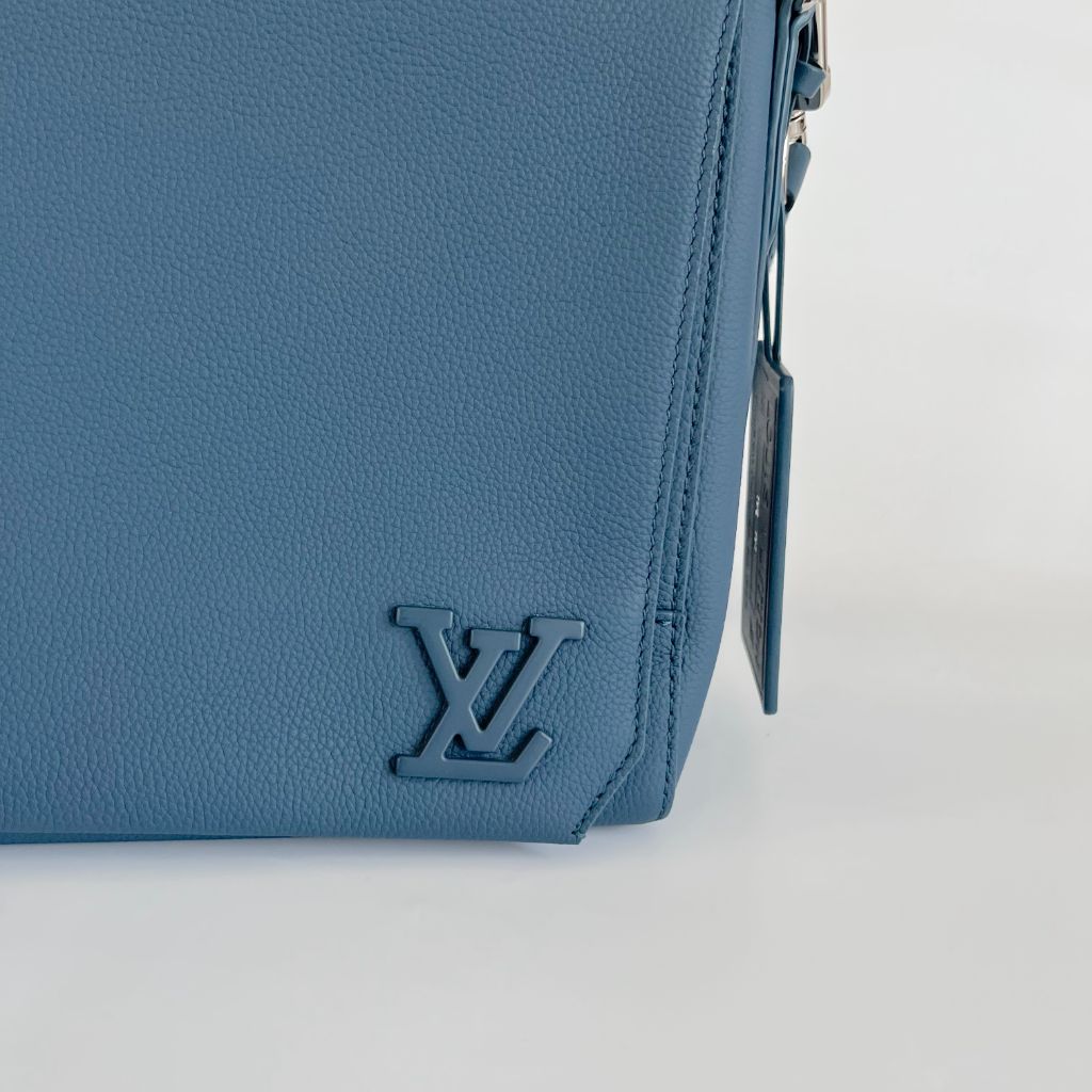Shop Louis Vuitton AEROGRAM Leather Crossbody Bag Logo Belt Bags