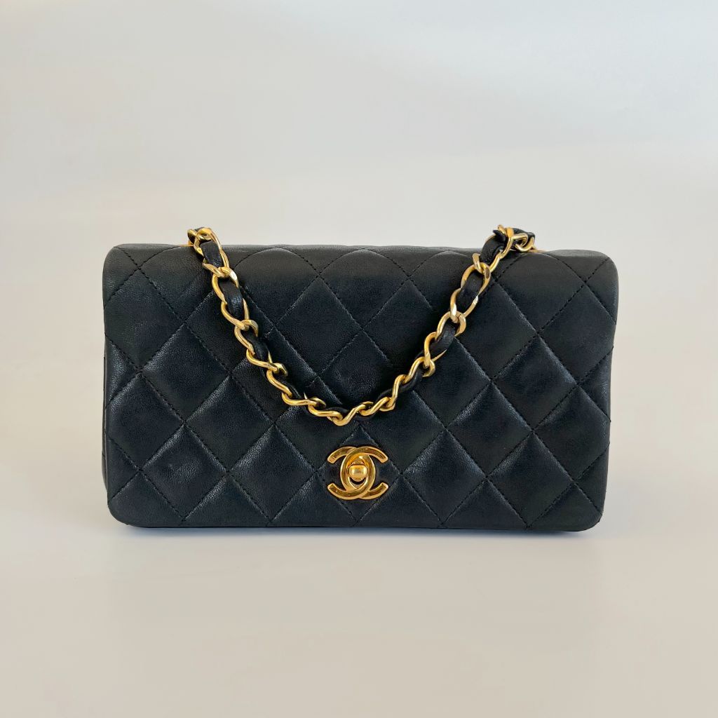 Chanel Mademoiselle black leather quilted shoulder bag - BOPF