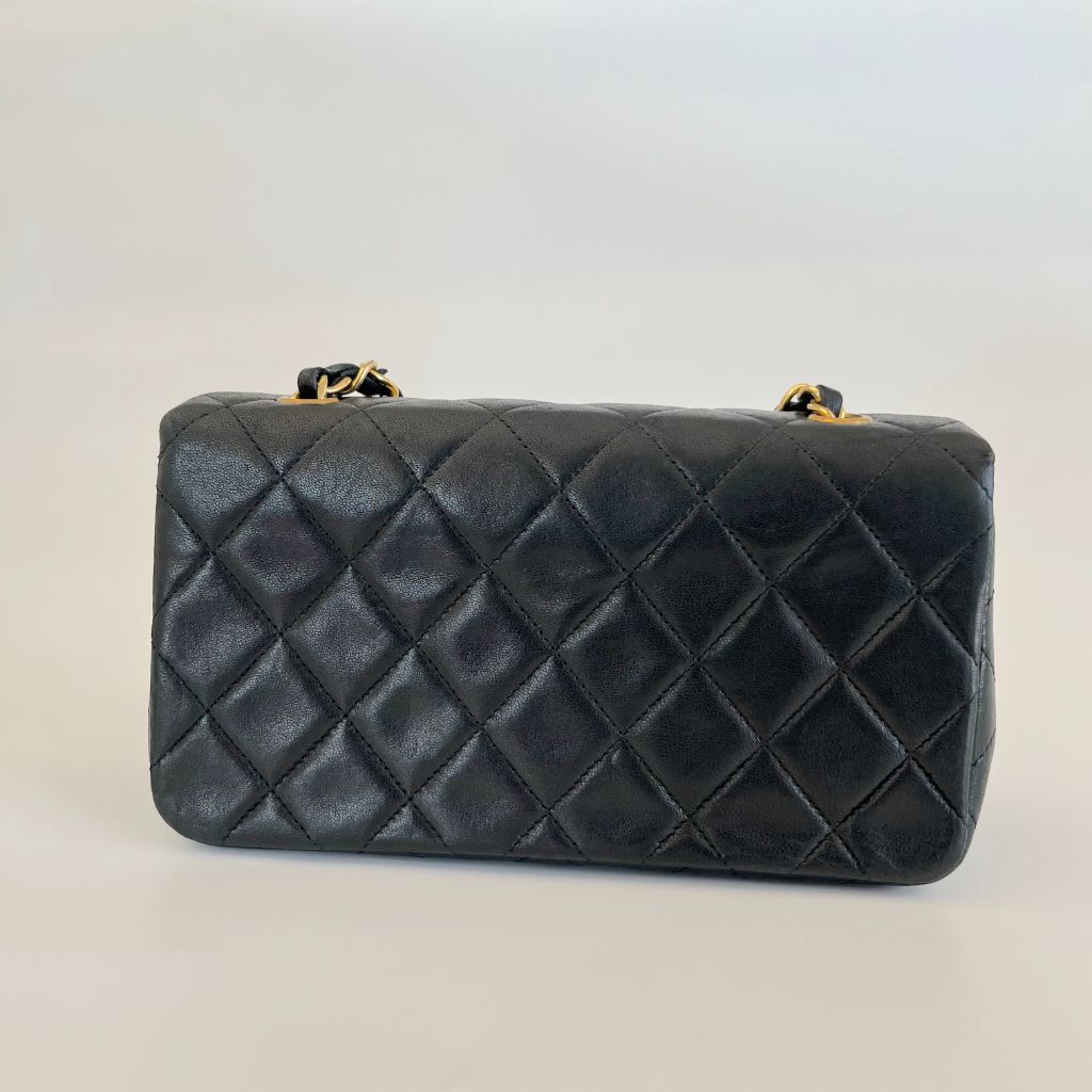 Chanel Mademoiselle black leather quilted shoulder bag - BOPF