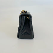 Chanel Mademoiselle black leather quilted shoulder bag