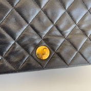 Chanel Mademoiselle black leather quilted shoulder bag