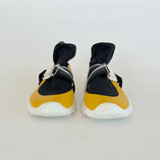 Fendi Leather-trimmed Stretch-knit Slip-on High-top Sneakers, UK6