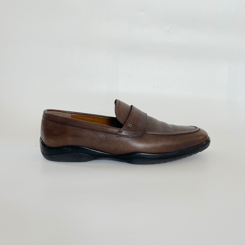 Bally Brown Penny Loafers, US 11