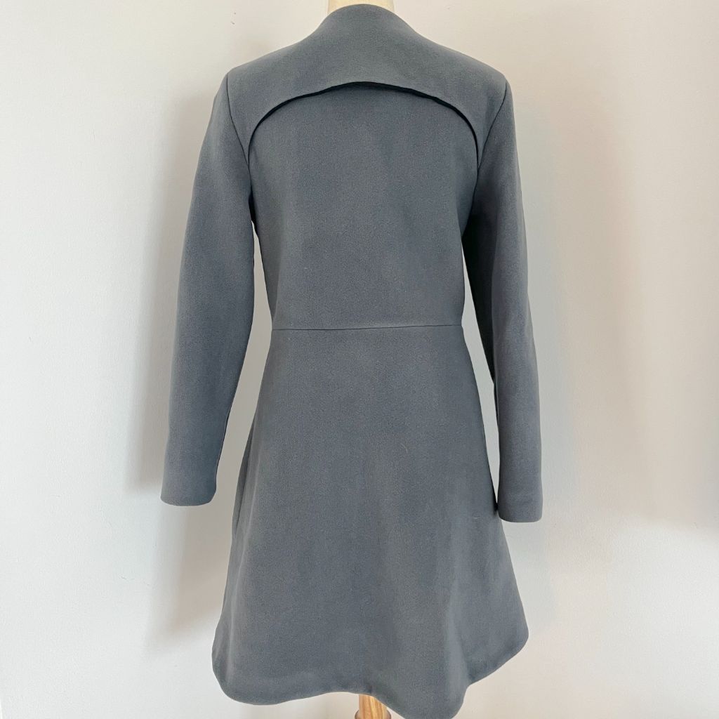 Kenzo grey wool button down coat