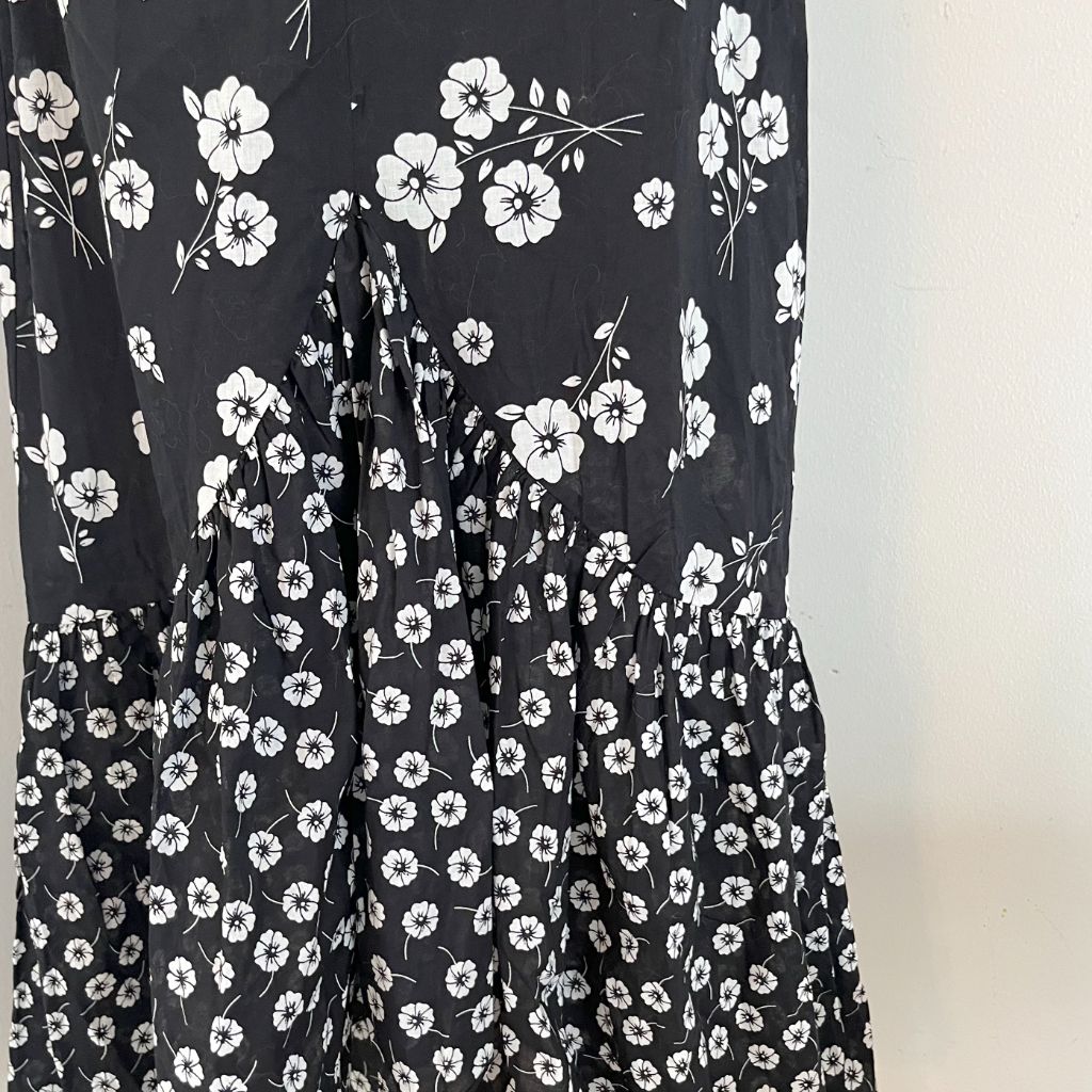 Alice McCall black and white floral off-shoulder dress