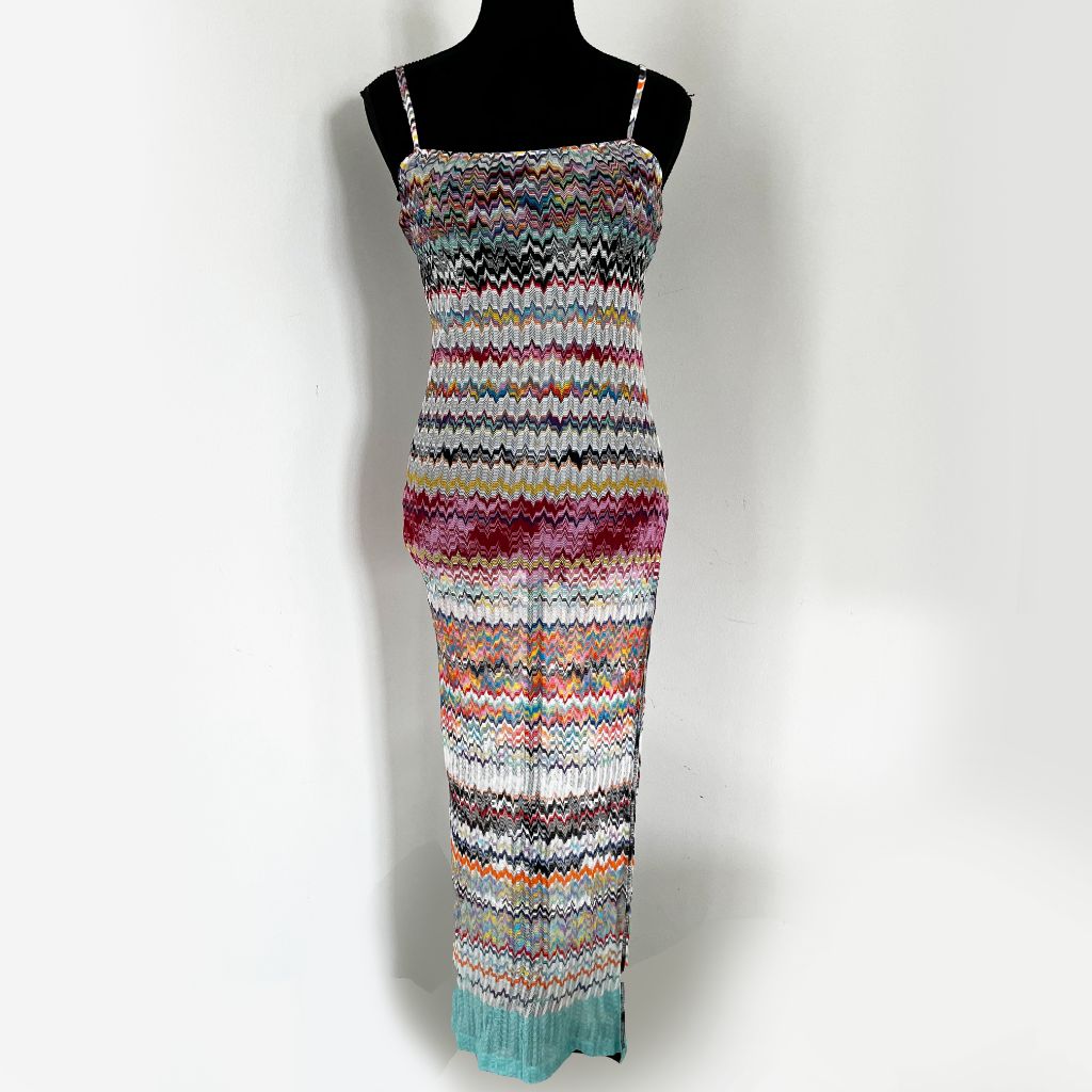 Missoni Mare multicolor knit scrappy cover up dress