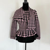 Alexander McQueen Pink and Black Houndstooth Print Knit Top - BOPF | Business of Preloved Fashion
