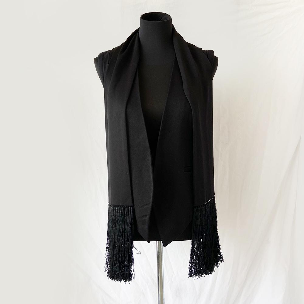 Alexander Wang black vest with tassel detail - BOPF | Business of Preloved Fashion