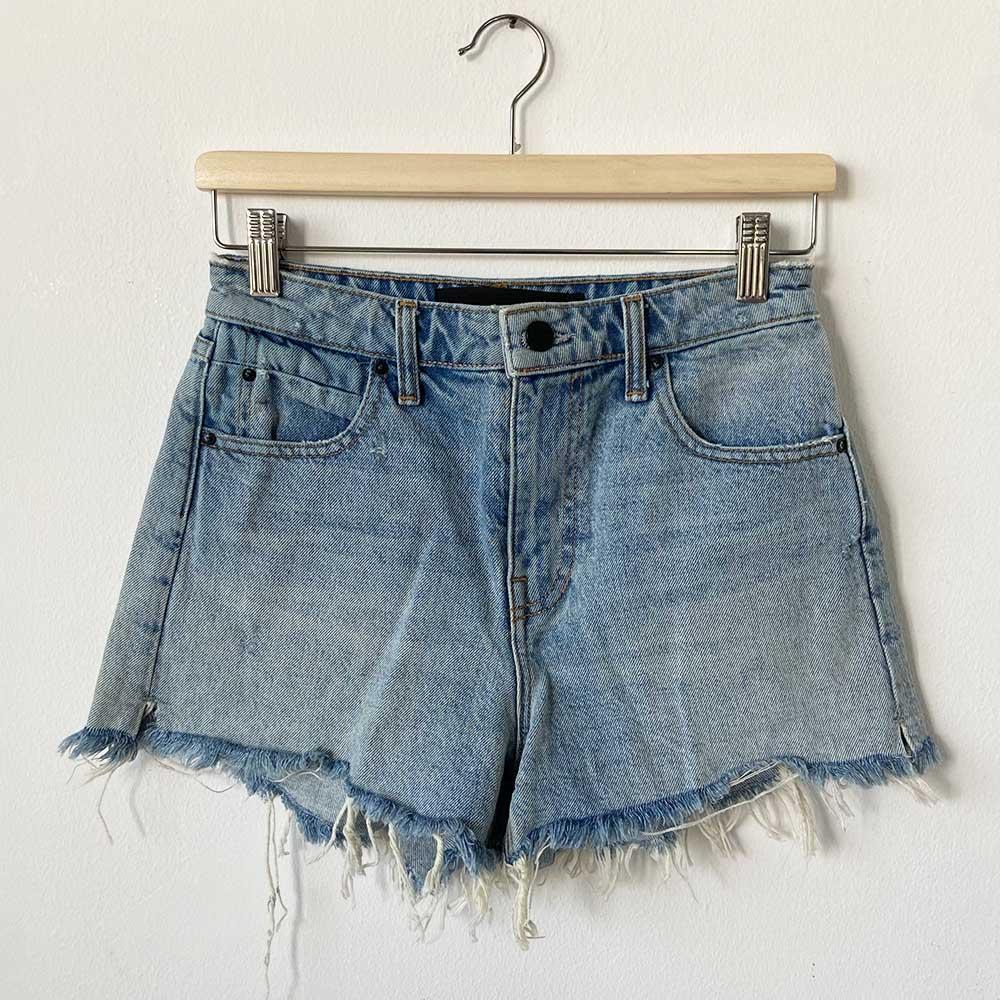 Alexander Wang high waist denim fringe shorts - BOPF | Business of Preloved Fashion