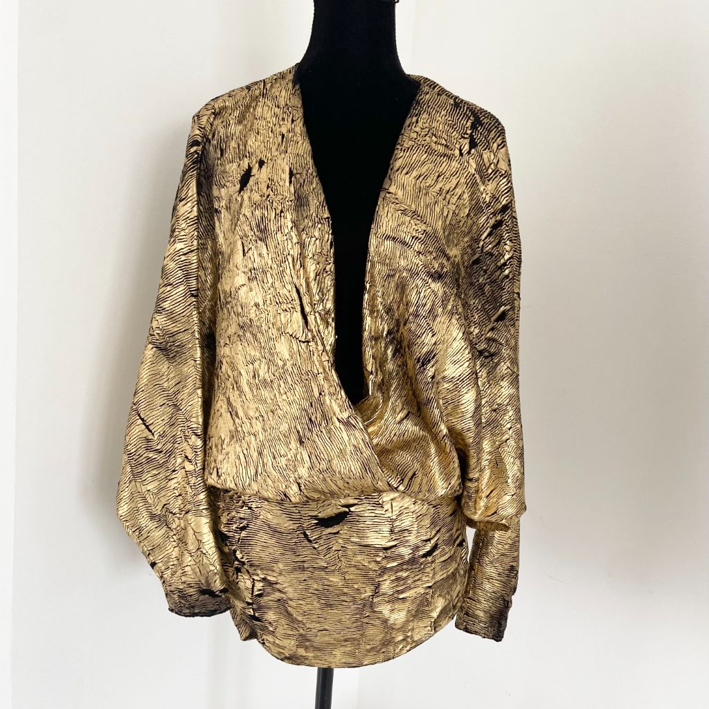 Alexandre Vauthier Gold and Black Pleated Mini Dress - BOPF | Business of Preloved Fashion Alexandre Vauthier Gold and Black Pleated Mini Dress - BOPF | Business of Preloved Fashion