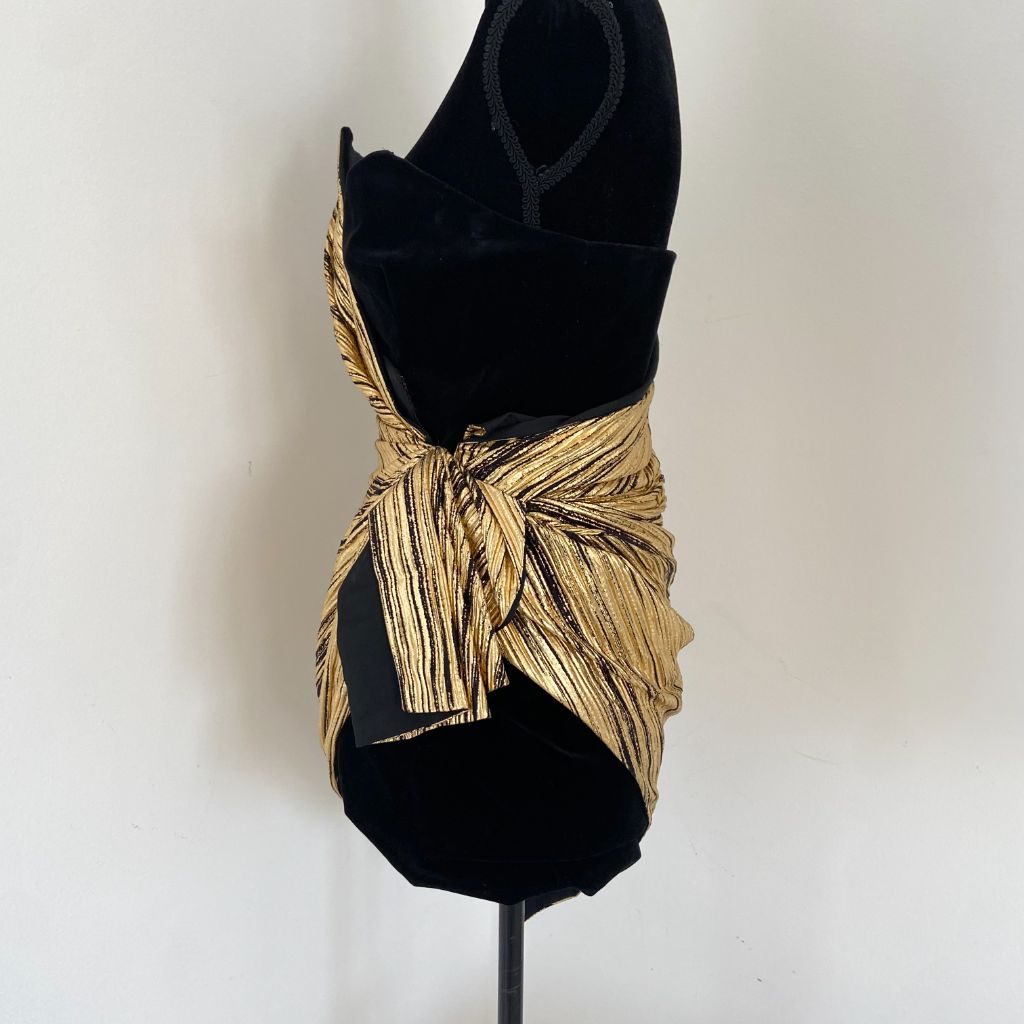 Alexandre Vauthier gold with black tube dress - BOPF | Business of Preloved Fashion Alexandre Vauthier gold with black tube dress - BOPF | Business of Preloved Fashion