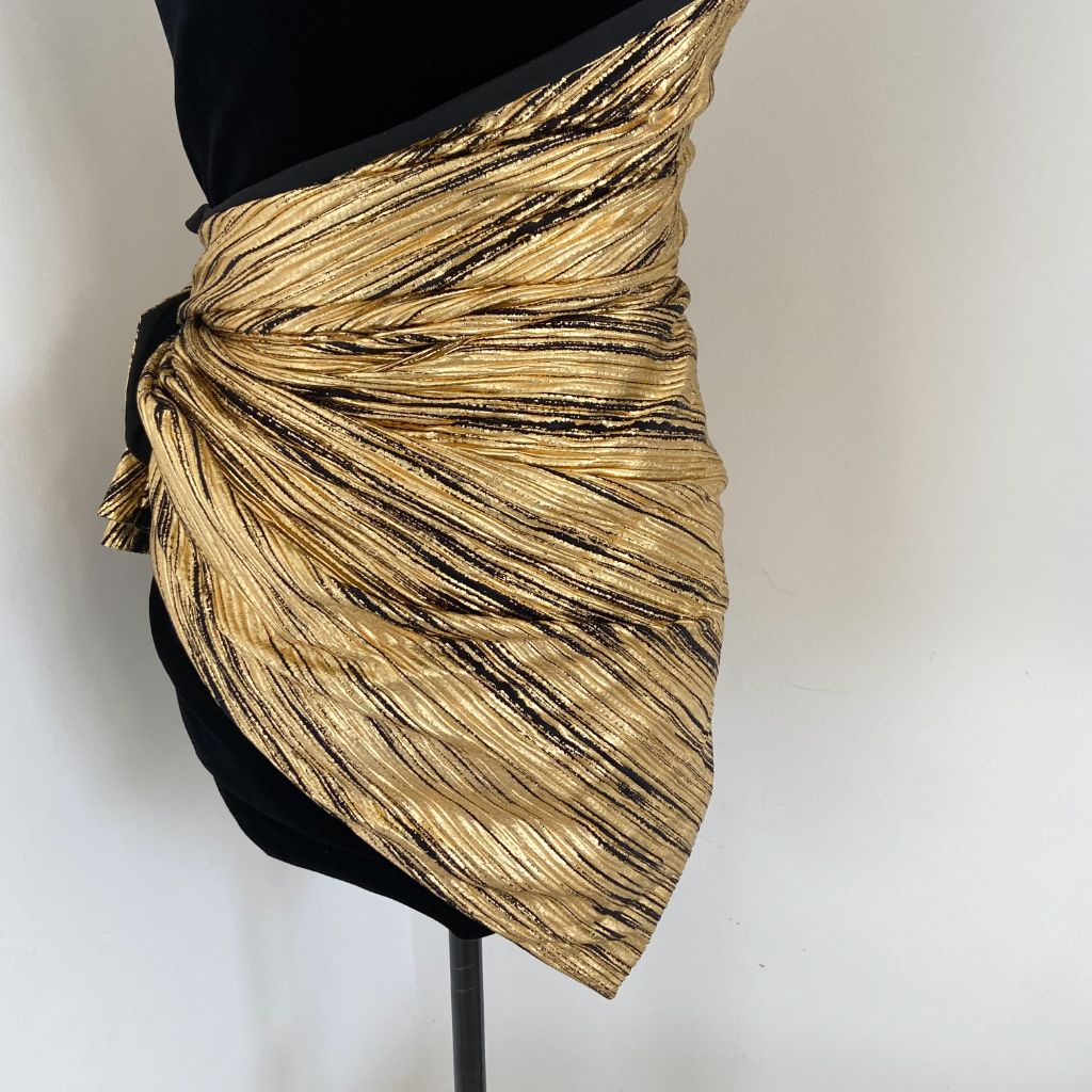 Alexandre Vauthier gold with black tube dress - BOPF | Business of Preloved Fashion Alexandre Vauthier gold with black tube dress - BOPF | Business of Preloved Fashion