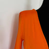 Alexandre Vauthier Orange Pleated Long Sleeve Low V Neck Dress - BOPF | Business of Preloved Fashion