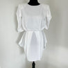 Alexandre Vauthier White Pleated Mini V Back Dress - BOPF | Business of Preloved Fashion